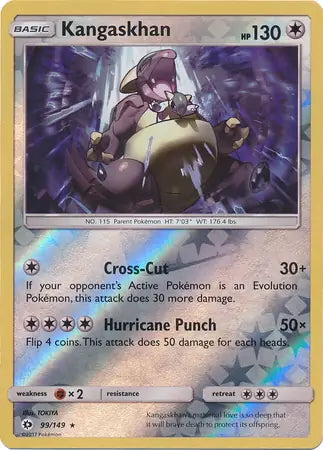 Sun & Moon Kangaskhan #99/149 reverse holo